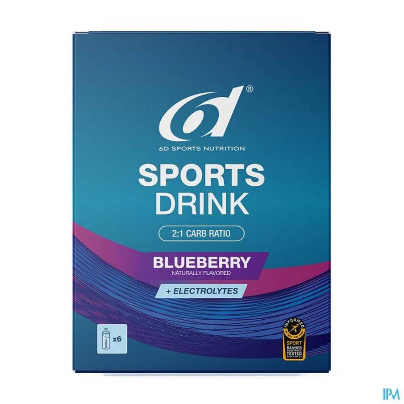 6D SPORTS DRINK BLUEBERRY 6X33G