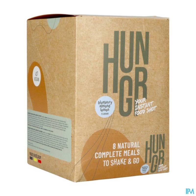 HUNGR BLUEBERRY ALMOND LEMON SHAKE 8X65G