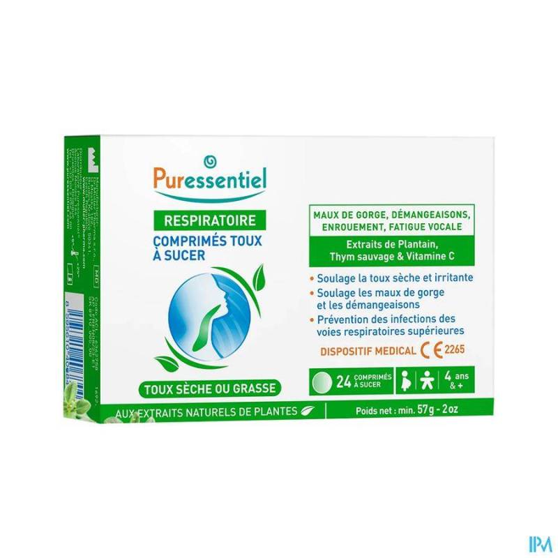 PURESSENTIEL RESPIRATOIRE TOUX COMP A SUCER 24