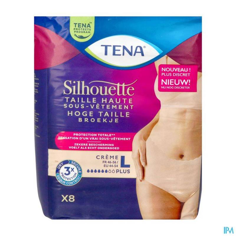 TENA SILHOUETTE PLUS CREME HOGE TAILLE L 8