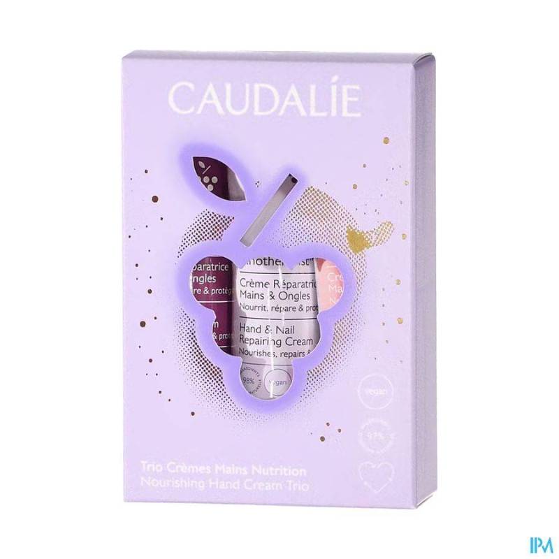 CAUDALIE COFFRET NOEL TRIO CREME MAINS 3 PROD.