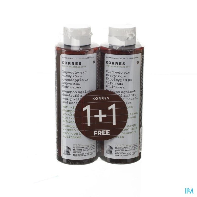 Korres Kh Sh Laurel&echinacea 2x250ml Promo